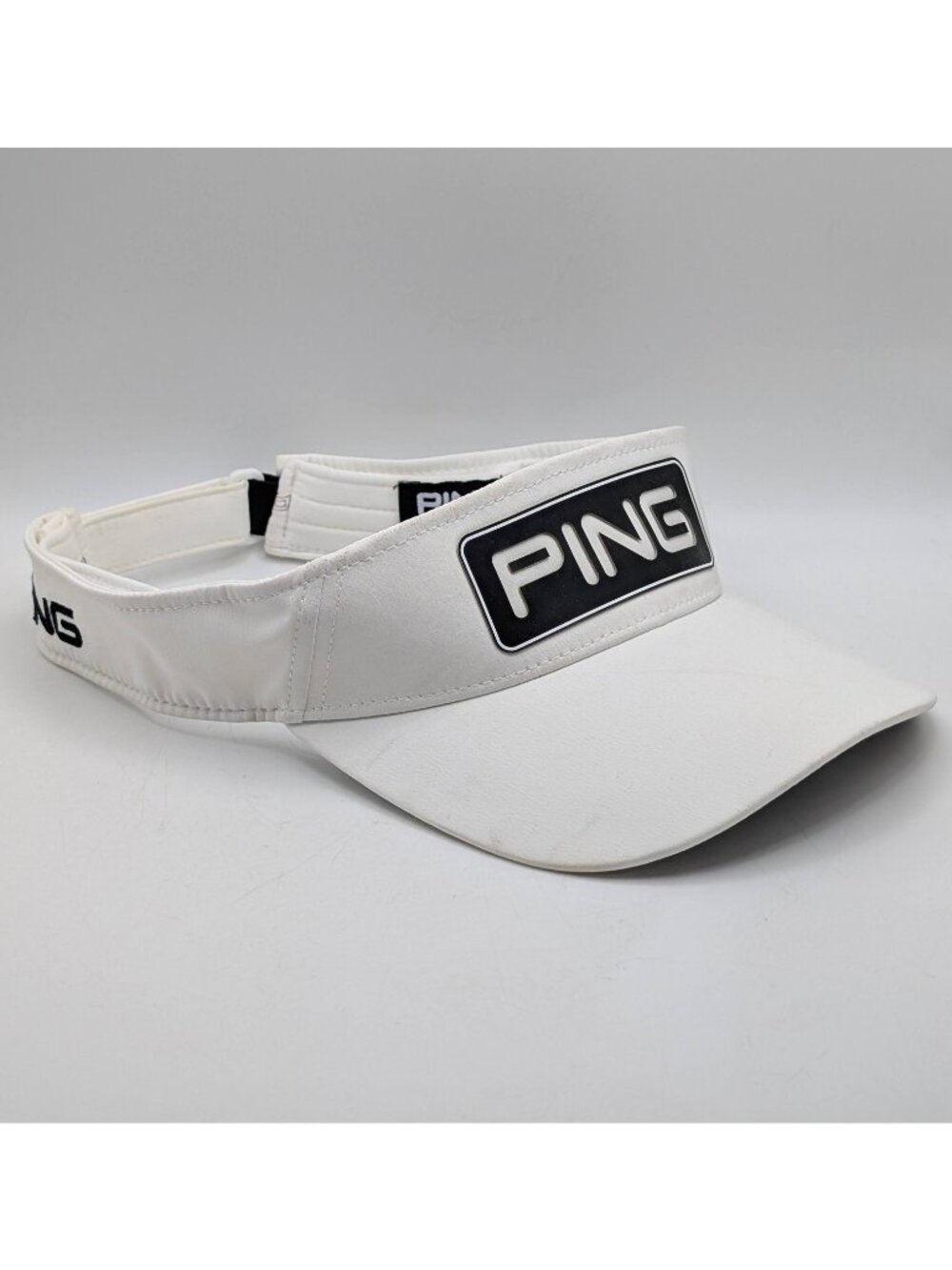 Ping Golf Visor White Adjustable Strap Back Adult Hat Logo Lightweight Unisex